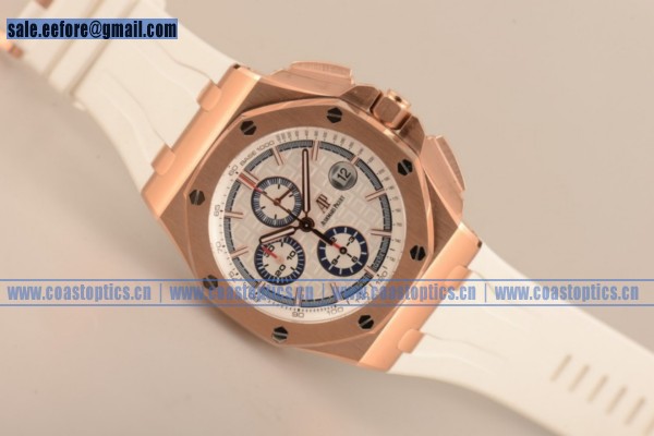 1:1 Clone Audemars Piguet Royal Oak Offshore Summer Edition Chrono Watch Rose Gold 26408OR.OO.A010CA.01 (JF) - Click Image to Close